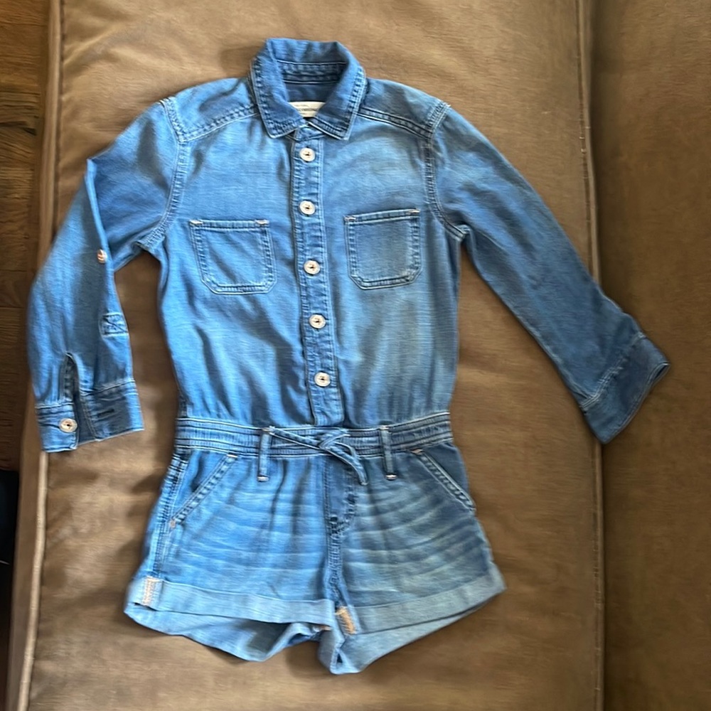 Abercrombie kids,One piece denim long sleeve and shorts.Size girls XS